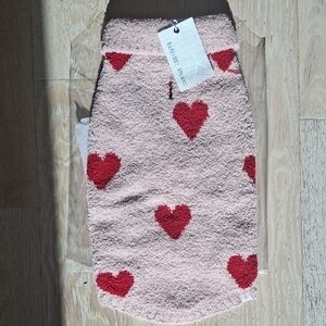 Barefoot Dreams Pink and Red Heart Dog Sweater - 15-17" (NEW)